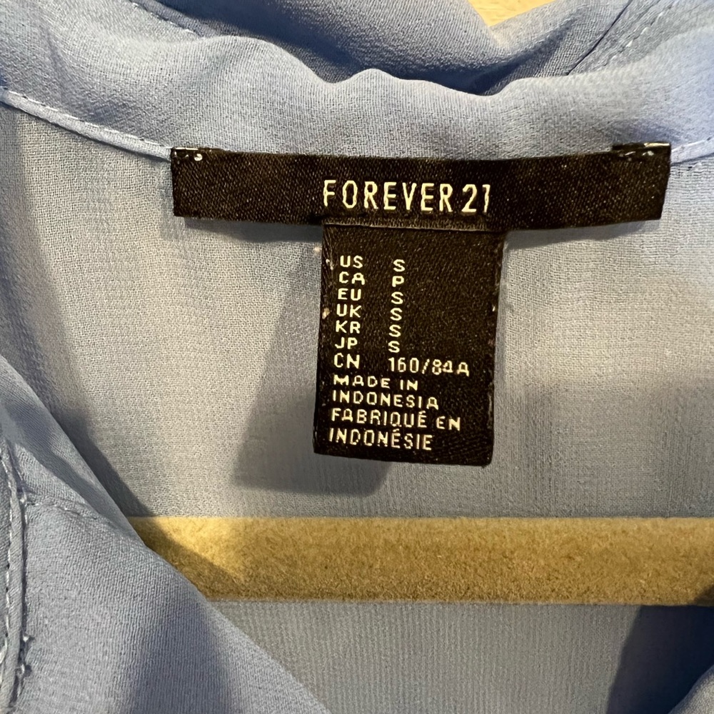 Forever 21, small, sheer, button up blouse. - Picture 3 of 4